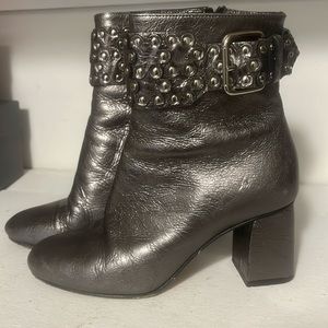 Red Valentino silver booties
